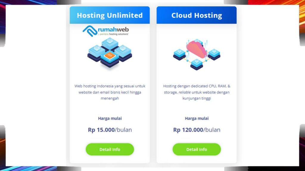 daftar harga web hosting rumahweb