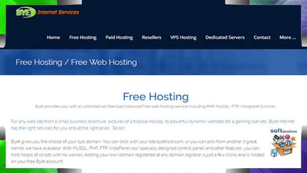 daftar penyedia layanan hosting gratis Byet hosting gratis